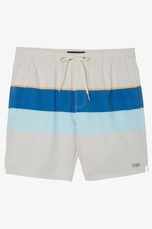 O’Neill Side Pockets^HERMOSA ELASTIC WAIST 17" SWIM TRUNKS CREAM