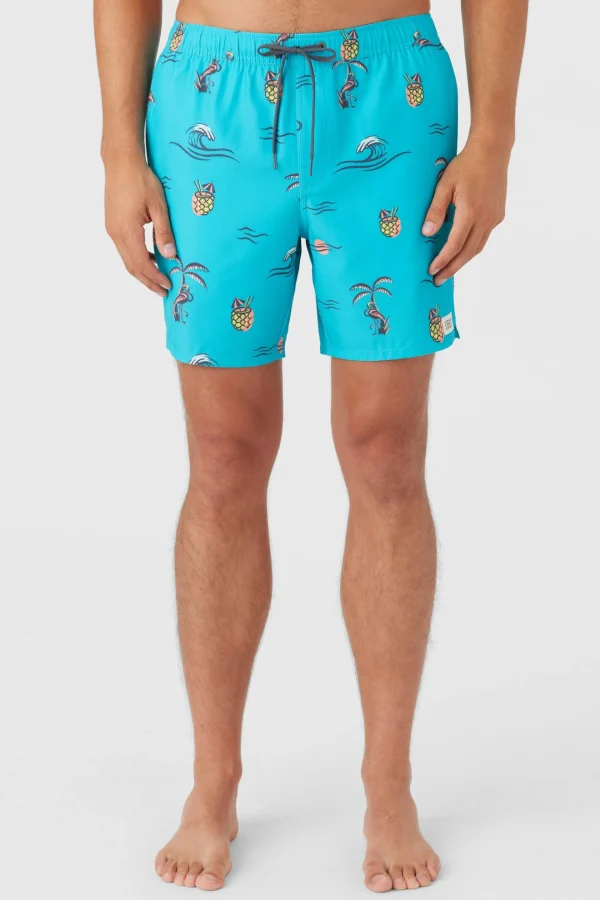 O’Neill Swim Trunks^HERMOSA ELASTIC WAIST 17" SWIM TRUNKS PEACOCK BLUE