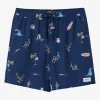 O’Neill Side Pockets^HERMOSA ELASTIC WAIST LINED 17" SWIM TRUNKS NAVY