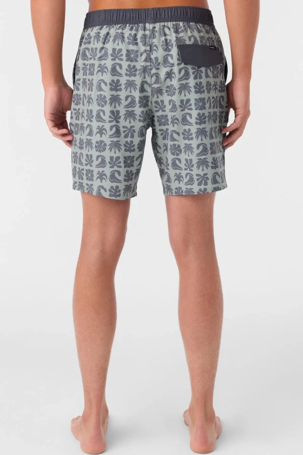 O’Neill Side Pockets^HERMOSA ELASTIC WAIST LINED 17" SWIM TRUNKS SEAGRASS 2