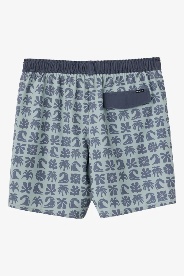 O’Neill Side Pockets^HERMOSA ELASTIC WAIST LINED 17" SWIM TRUNKS SEAGRASS 2