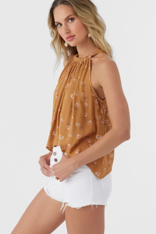 O’Neill Tops^HUDSYN KIRA FLORAL TOP BROWN SUGAR