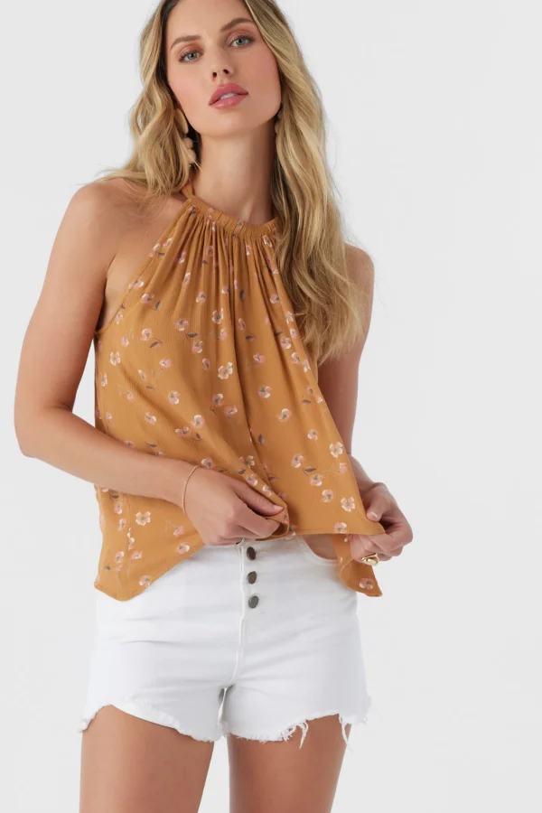 O’Neill Tops^HUDSYN KIRA FLORAL TOP BROWN SUGAR