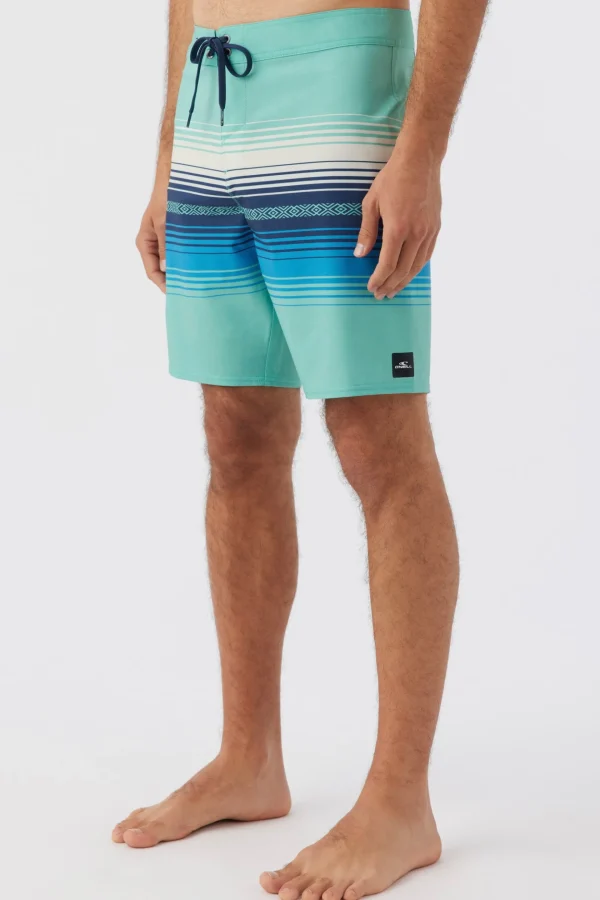 O’Neill Performance^HYPERFREAK HEAT STRIPE LINE 19" BOARDSHORTS AQUA WASH