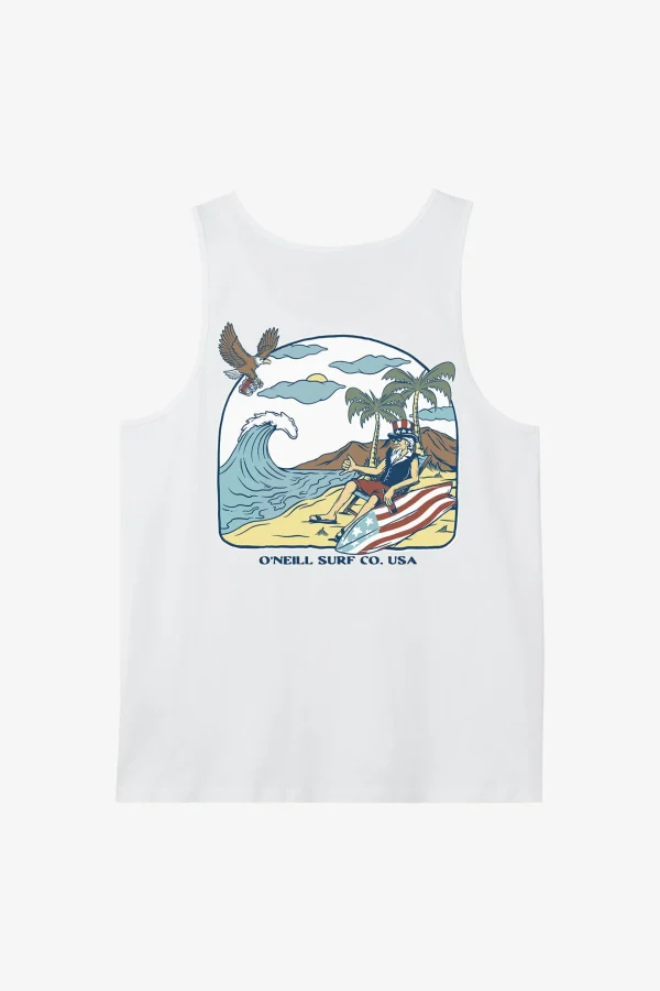 O’Neill Tees^INDEPENDENCE TANK WHITE