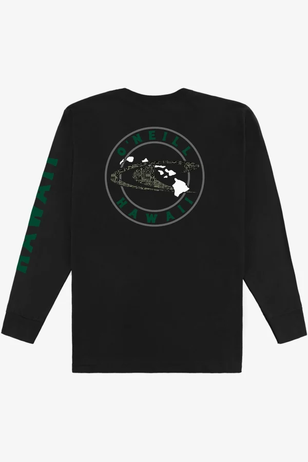 O’Neill Tees^ISLAND CHAIN LONG SLEEVE TEE BLACK