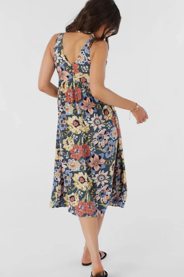 O’Neill Dresses^ISSY TALITHA FLORAL MIDI DRESS SLATE