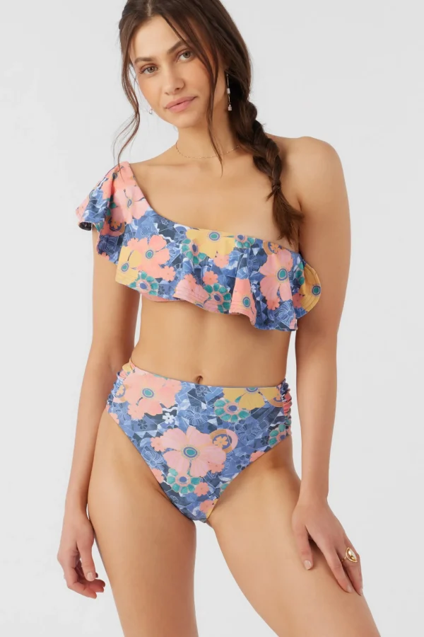 O’Neill Bralette | Bikini Tops^JADIA FLORAL MISSION BEACH RUFFLE ONE SHOULDER TOP MULTI CLR