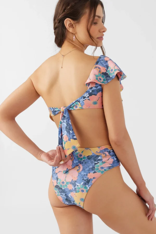 O’Neill Bralette | Bikini Tops^JADIA FLORAL MISSION BEACH RUFFLE ONE SHOULDER TOP MULTI CLR