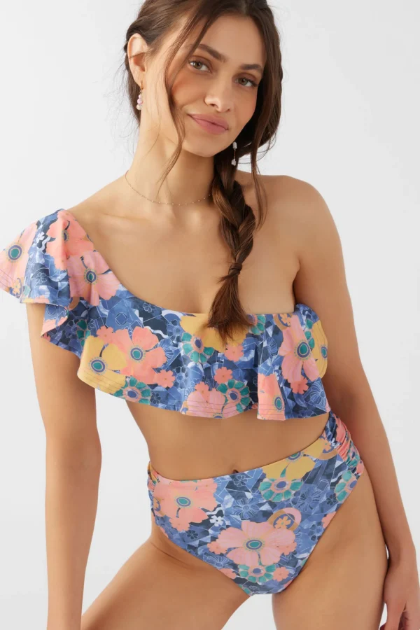 O’Neill Bralette | Bikini Tops^JADIA FLORAL MISSION BEACH RUFFLE ONE SHOULDER TOP MULTI CLR