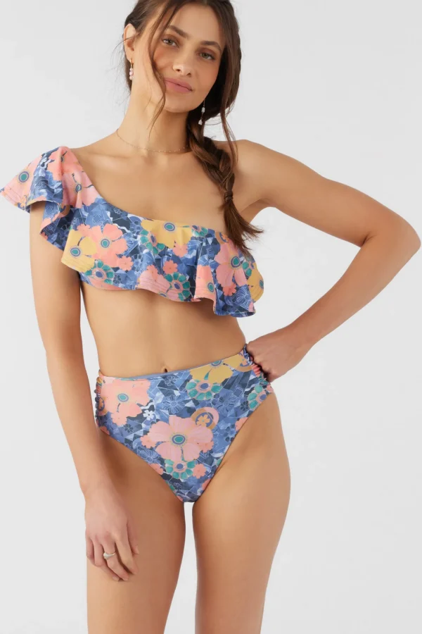 O’Neill Bralette | Bikini Tops^JADIA FLORAL MISSION BEACH RUFFLE ONE SHOULDER TOP MULTI CLR