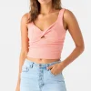 O’Neill Tops^JAYDE TWIST KNIT TANK TOP BURNT CORAL