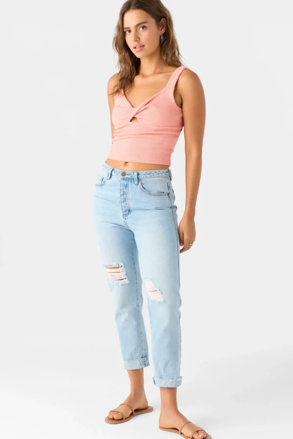 O’Neill Tops^JAYDE TWIST KNIT TANK TOP BURNT CORAL