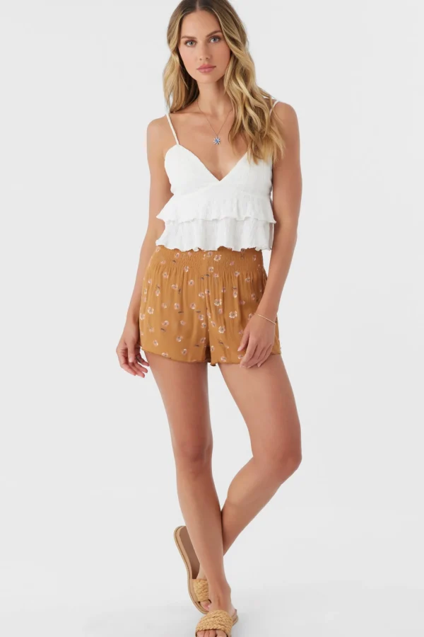 O’Neill Bottoms^JOHNNY KIRA FLORAL BEACH SHORTS BROWN SUGAR