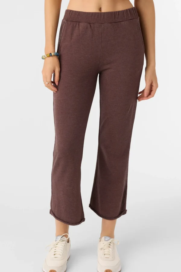 O’Neill Bottoms^KARMA FRENCH TERRY CROPPED LOUNGE PANTS CHOCOLATE