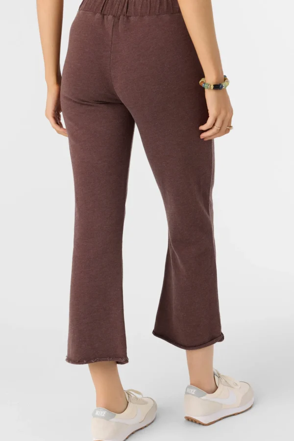 O’Neill Bottoms^KARMA FRENCH TERRY CROPPED LOUNGE PANTS CHOCOLATE