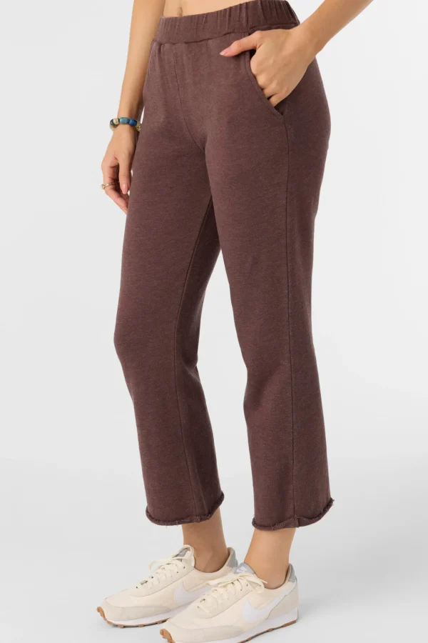 O’Neill Bottoms^KARMA FRENCH TERRY CROPPED LOUNGE PANTS CHOCOLATE