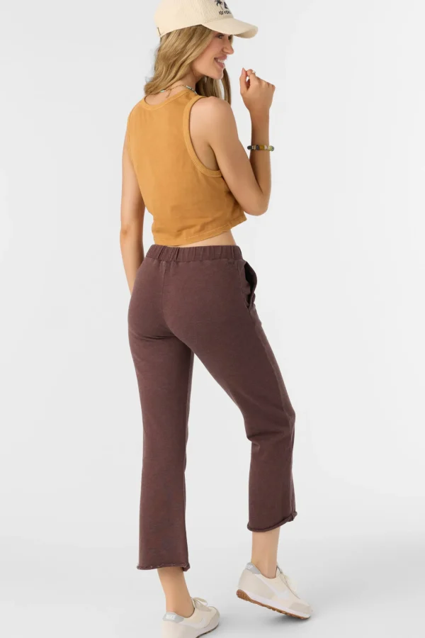 O’Neill Bottoms^KARMA FRENCH TERRY CROPPED LOUNGE PANTS CHOCOLATE