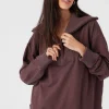 O’Neill Sweaters, Hoodies & Fleece^KARMA FRENCH TERRY HALF ZIP PULLOVER CHOCOLATE