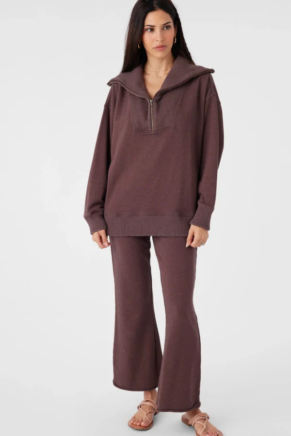 O’Neill Sweaters, Hoodies & Fleece^KARMA FRENCH TERRY HALF ZIP PULLOVER CHOCOLATE