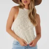 O’Neill Sweaters, Hoodies & Fleece | Tops^KINSLIE SLUB MOCK NECK SWEATER TANK TOP WINTER WHITE