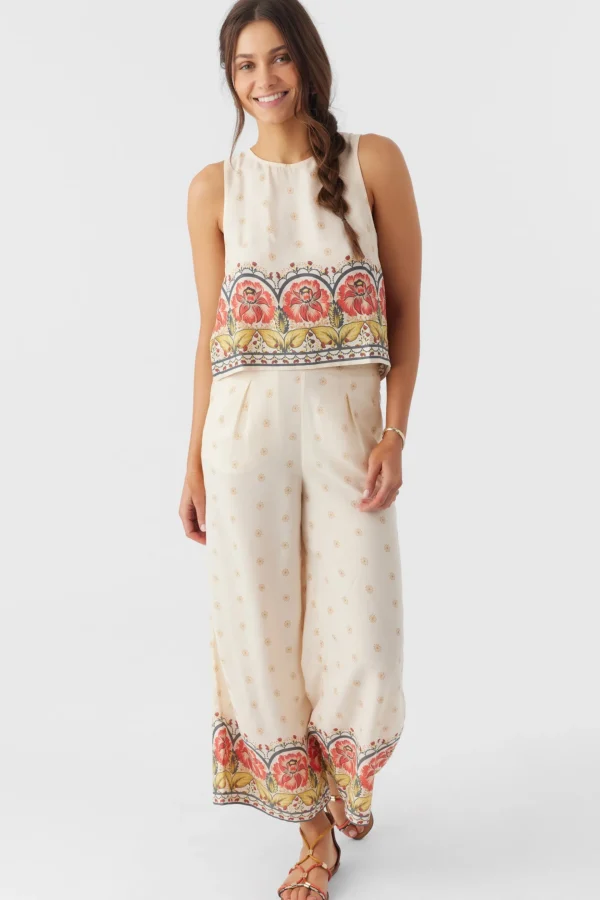 O’Neill Bottoms^LACEY BORDER PRINT PANTS MOTHER OF PEARL