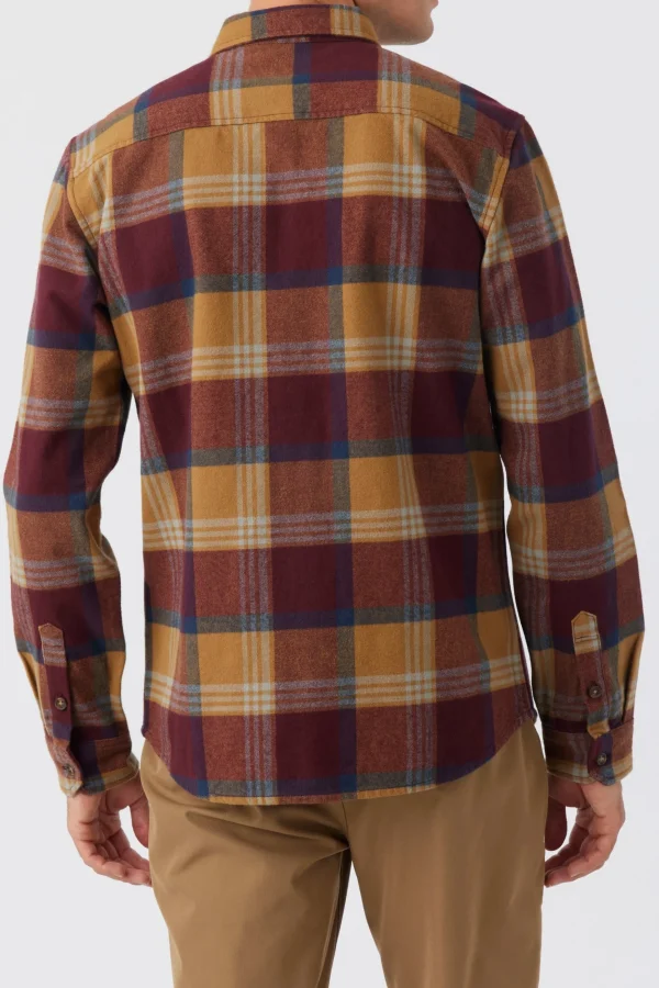 O’Neill Shirts & Flannels^LANDMARKED FLANNEL LONG SLEEVE SHIRT BURGUNDY