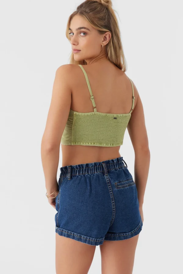 O’Neill Tops^LEA TIE-FRONT CROP TOP WINTR PEAR