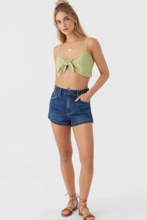 O’Neill Tops^LEA TIE-FRONT CROP TOP WINTR PEAR