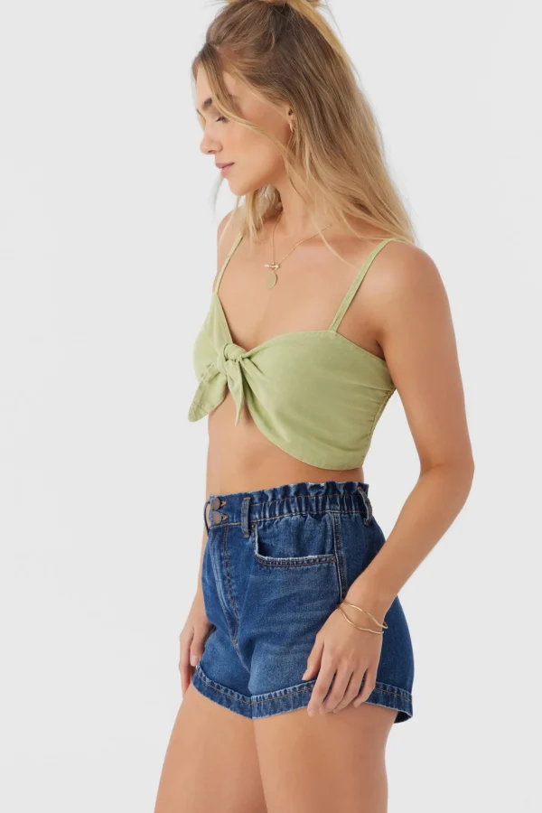 O’Neill Tops^LEA TIE-FRONT CROP TOP WINTR PEAR