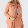 O’Neill Cover-Ups | Tops^LENI CRINKLE DOUBLE GAUZE BUTTON DOWN SHIRT CANYON SUNSET