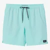 O’Neill Side Pockets^LENNOX HERMOSA SOLID ELASTIC WAIST 17" SWIM TRUNKS TURQUOISE