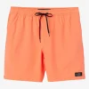 O’Neill Side Pockets | Swim Trunks^LENNOX HERMOSA SOLID ELASTIC WAIST 17" SWIM TRUNKS CORAL