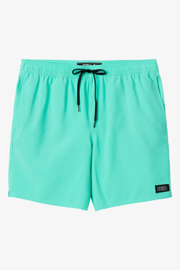 O’Neill Side Pockets | Swim Trunks^LENNOX HERMOSA SOLID ELASTIC WAIST 17" SWIM TRUNKS AQUA