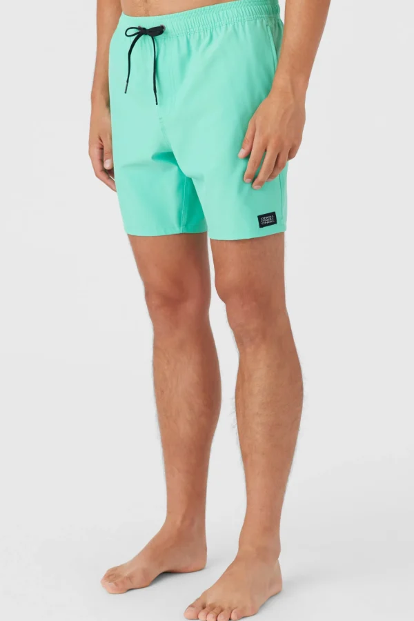 O’Neill Side Pockets | Swim Trunks^LENNOX HERMOSA SOLID ELASTIC WAIST 17" SWIM TRUNKS AQUA