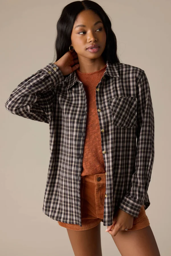 O’Neill Tops^LOGAN FLANNEL RELAXED FIT SHIRT CHOCOLATE