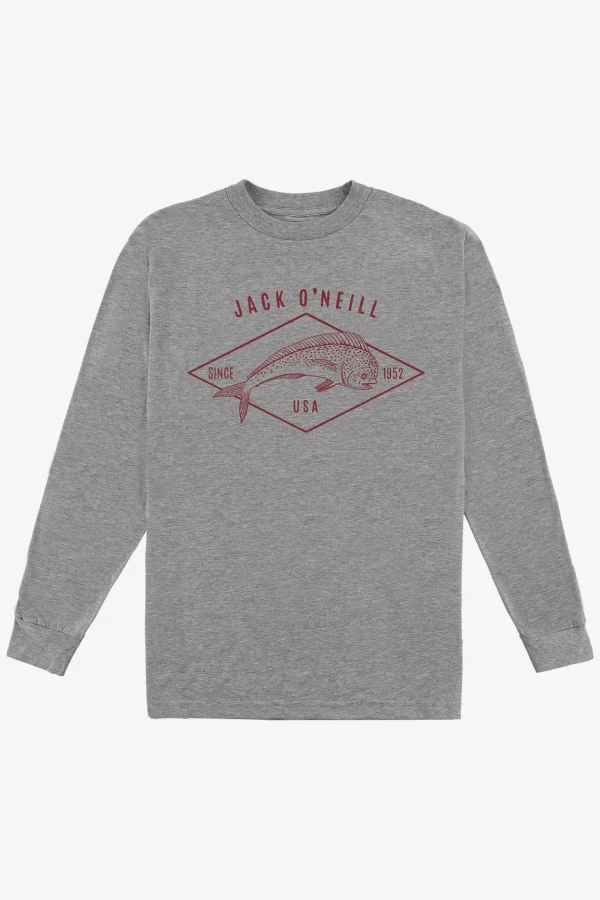 O’Neill Tees^MAHI LONG SLEEVE TEE HEATHER GREY