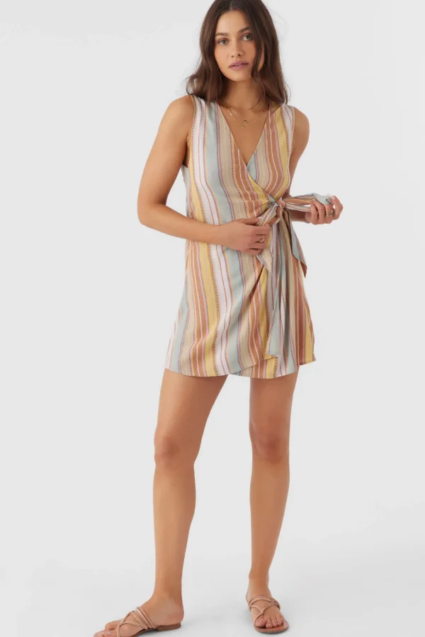 O’Neill Dresses^MAIZIE STRIPE WRAP MINI DRESS MULTI CLR