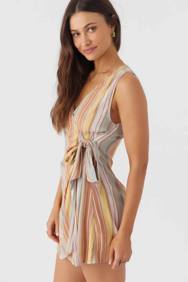 O’Neill Dresses^MAIZIE STRIPE WRAP MINI DRESS MULTI CLR