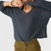 O’Neill Sweaters, Hoodies & Fleece^MARINA COTTON SLUB V-NECK SWEATER SLATE