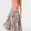 O’Neill Bottoms^MARNIE PALMER PRINT MIDI SKIRT CEMENT