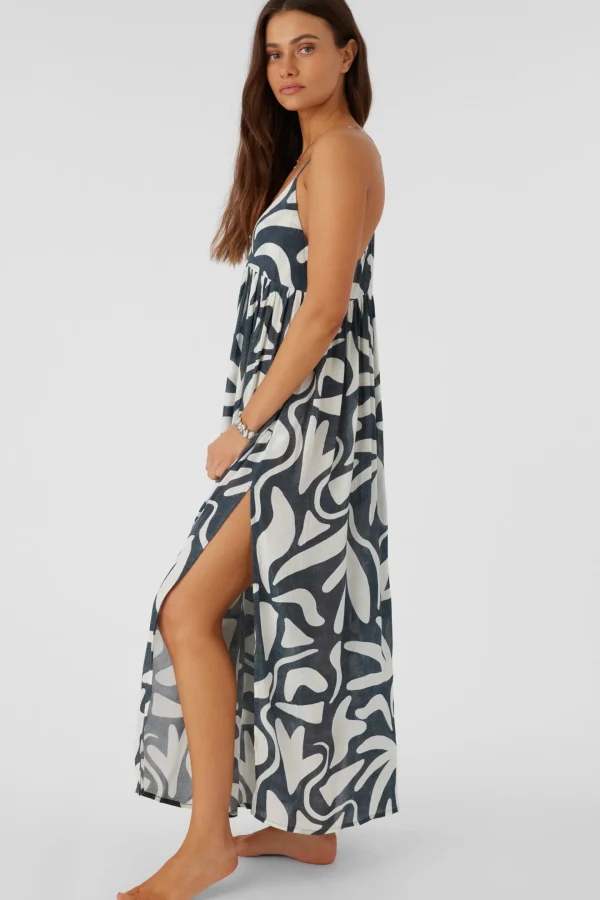 O’Neill Cover-Ups^MEL MAXI BEACH HUT GEO SWIM COVER-UP DRESS SLATE