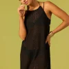 O’Neill Cover-Ups^MONA MINI CROCHET LACE COVER-UP DRESS BLACK