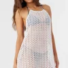 O’Neill Cover-Ups^MONA MINI CROCHET LACE COVER-UP DRESS WHITE