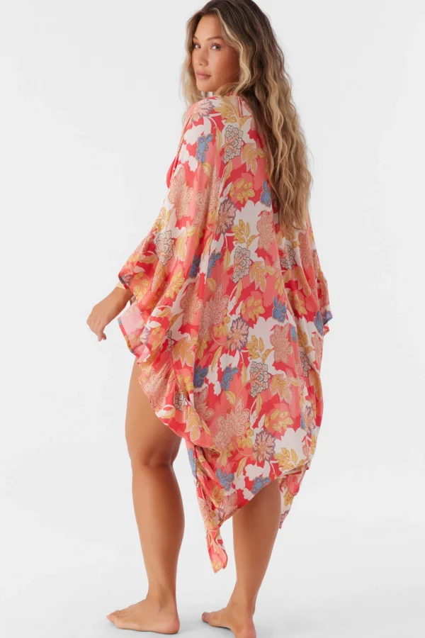 O’Neill Cover-Ups^NATALIE ANTAYLA FLORAL KIMONO COVER-UP BITTERSWEET