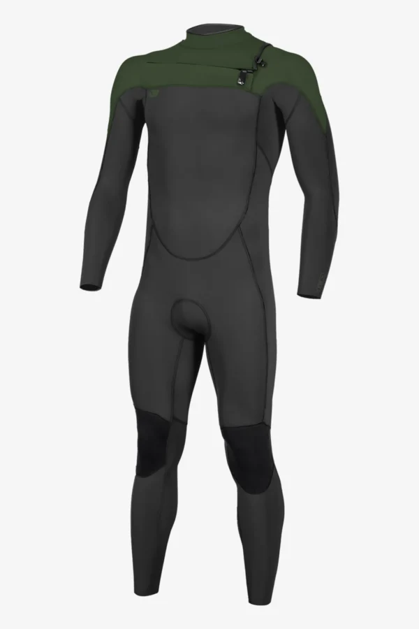 O’Neill Full Suit^NINJA 4/3MM CHEST ZIP FULL WETSUIT BLK/DRKOLV