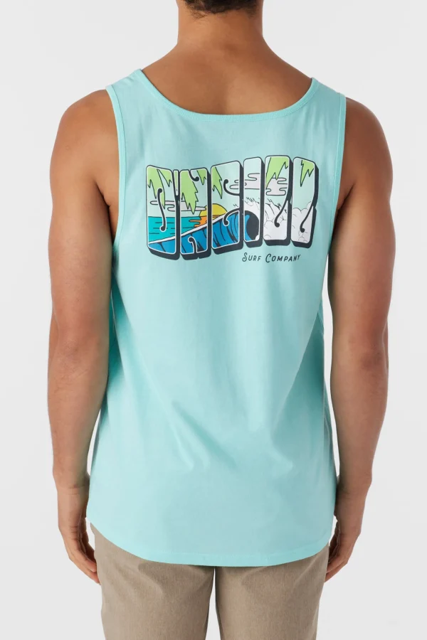 O’Neill Tees^NO TIME TANK TURQUOISE