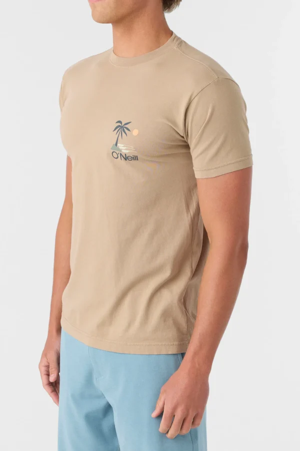 O’Neill Tees^O'RIGINALS PALM ISLAND MODERN FIT TEE TAN