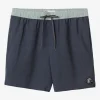 O’Neill Side Pockets^O'RIGINALS SOLID ELASTIC WAIST 16" SWIM TRUNKS GRAPHITE