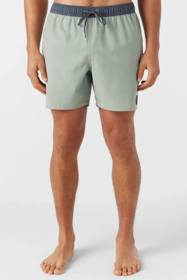 O’Neill Swim Trunks^O'RIGINALS SOLID ELASTIC WAIST 16" SWIM TRUNKS SEAGRASS